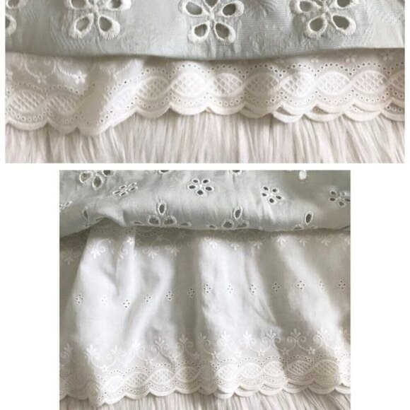 Bill Blass Silver Gray Eyelet Sleeveless Dress, Size 6 - Picture 16 of 16